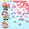 400Pcs 4 Colors Polyester Pom Pom Balls DIY-SC0031-37B-3