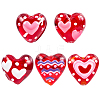 10Pcs 5 Colors Handmade Lampwork Enamel  Beads LAMP-PA0001-05-6