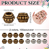 200Pcs 2 Colors Tibetan Style Alloy Beads TIBE-ME0001-15-2