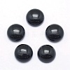 Natural Dyed & Heated Black Agate Cabochons G-P393-R02-8MM-1