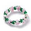 Peach Blossom Pattern Lucky Cord Finger Ring RJEW-JR00417-7