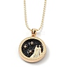 Alloy Rhinestone Pendant Necklaces NJEW-H306-A12-G-1