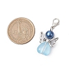 Angel Glass Pendant Decorations HJEW-JM02639-3