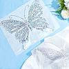 WADORN 4 Sheets 2 Colors Butterfly Hotfix Rhinestone DIY-WR0003-89-4