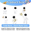 6Pcs 6 Styles Spray Painted Alloy Pendants FIND-YW0010-65-3