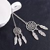 Tibetan Style Alloy Flat Round Chandelier Components Links TIBEP-PH0004-08-5