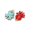 304 Stainless Steel Enamel Charms STAS-Q363-14H-G-2