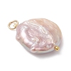 Natural Baroque Pearl Keshi Pearl Pendants PALLOY-JF04629-01-4