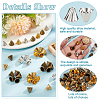 90Pcs 3 Colors Tibetan Style Bead Cones FIND-GO0003-36-5