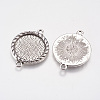 Zinc Alloy Cabochon Connector Settings LS-PALLOY-A15774-AS-LF-1