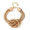 Iron Shake Chain Knotted Bracelets for Women LS-BJEW-U042-01G-1