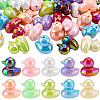 40Pcs 10 Colors UV Plating Opaque Acrylic Beads OACR-PH0004-69-1
