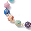 Natural Imperial Jasper Beads Link Bracelets BJEW-JB12161-3