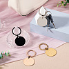 4Pcs 4 Styles Stainless Steel Keychains KEYC-TA0004-81F-6
