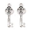 Tibetan Style Alloy Skeleton Key Pendants X-TIBEP-Q043-014-RS-1