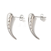 304 Stainless Steel & Rhinestones Teardrop Stud Earrings for Women EJEW-S237-10-1