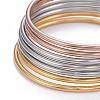 7Pcs 201 Stainless Steel Plain Bangle Sets for Women BJEW-L664-022B-M02-2