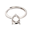 Rhodium Plated 925 Sterling Silver Adjustable Ring Components STER-NH0016-01B-P-2