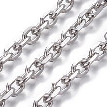 Non-Tarnish 201 Stainless Steel Cable Chains CHS-P007-27P-06