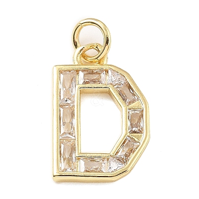 Brass Micro Pave Cubic Zirconia Pendants KK-V014-01G-04-1