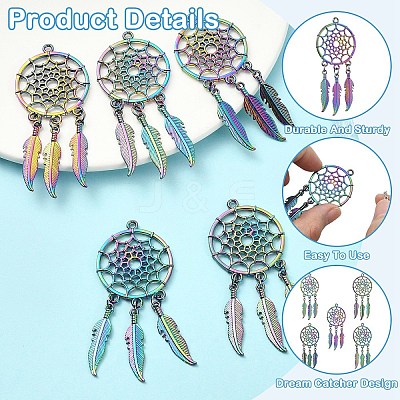 5Pcs Alloy Big Pendants FIND-YW0008-54-1