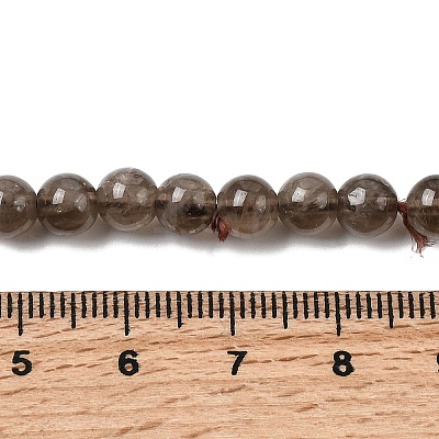 Natural Smoky Quartz Beads Strands G-B167-A09-6mm-1