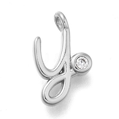 Brass Micro Pave Cubic Zirconia Pendants KK-B132-12P-Y-1