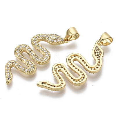 Brass Micro Pave Cubic Zirconia Pendants ZIRC-S067-038-NF-1
