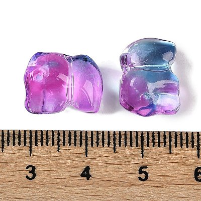 Spray Painted Glass Beads GLAA-Z007-04L-1
