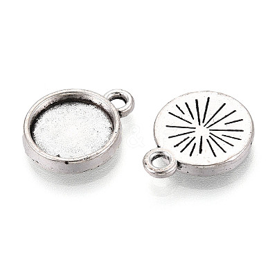 Tibetan Style Alloy Pendant Cabochon Settings PALLOY-N178-02AS-1