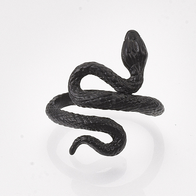Electrophoresis Alloy Cuff Finger Rings RJEW-S038-192A-1