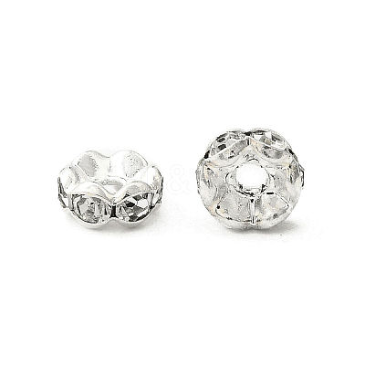 Brass Rhinestone Spacer Beads RB-A014-L5mm-01S-1
