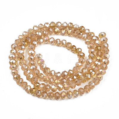 Electroplate Glass Beads Strands EGLA-A034-T4mm-B23-1