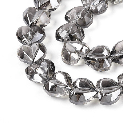 Electroplate Transparent Glass Beads Strands EGLA-B012-AB20-1