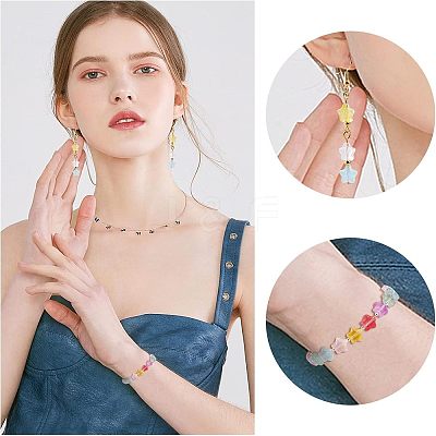 Transparent Spray Painted Glass Beads GLAA-FH0001-18-1