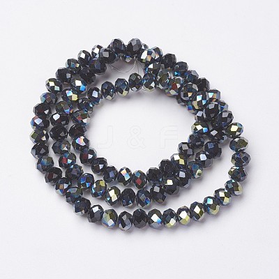 Electroplate Opaque Glass Beads Strands LS-EGLA-A034-P4mm-S02-1