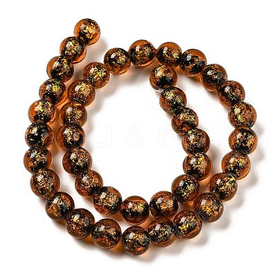 Handmade Dichroic Foil Glass Beads Strands DICH-U001-05D-1