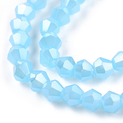 Imitation Jade Electroplate Glass Beads Strands EGLA-A039-J2mm-A03-1