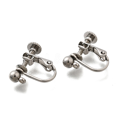316 Stainless Steel Clip-on Earring Findings EJEW-R019-01P-1