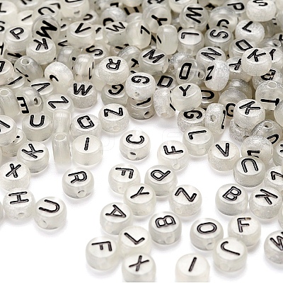 300Pcs Enamel Style Acrylic Beads SACR-YW0001-25-1