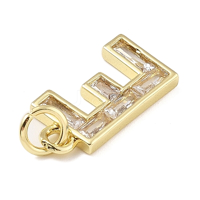 Brass Micro Pave Cubic Zirconia Pendants KK-V014-01G-05-1