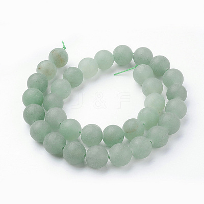 Natural Green Aventurine Bead Strands G-G735-63F-12mm-1
