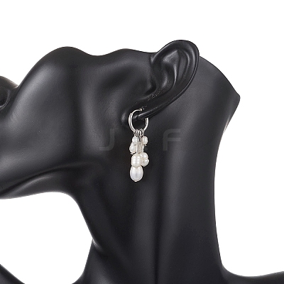 Rice Natural Pearl Hoop Earrings EJEW-JE06933-02-1