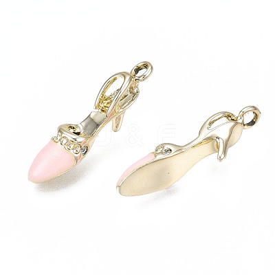 Rack Plating Alloy Enamel Pendant Rhinestone Settings LS-ENAM-T011-133B-1