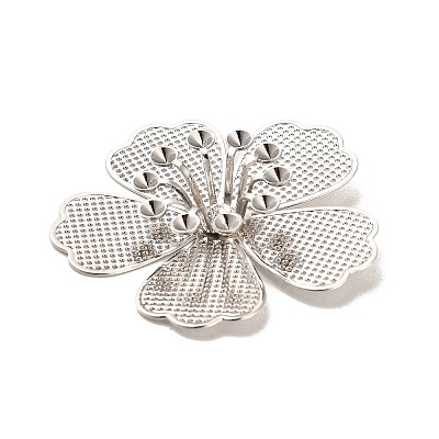 Rack Plating Brass Rhinestone Settings KK-H454-02P-1