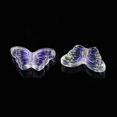 Electroplate Transparent Glass Beads LS-EGLA-L027-E-A01-1