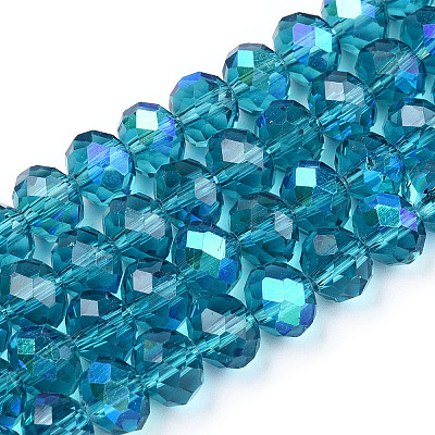 Electroplate Glass Beads Strands EGLA-A034-T4mm-L25-1
