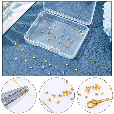 50Pcs 925 Sterling Silver Crimp Beads STER-BBC0009-66-1
