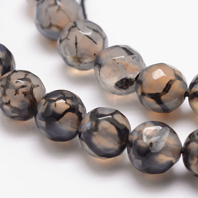 Natural Dragon Veins Agate Bead Strands X-G-K166-07F-8mm-04-1