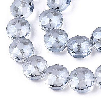 Electroplate Glass Beads Strands X-EGLA-Q084-14mm-11-1